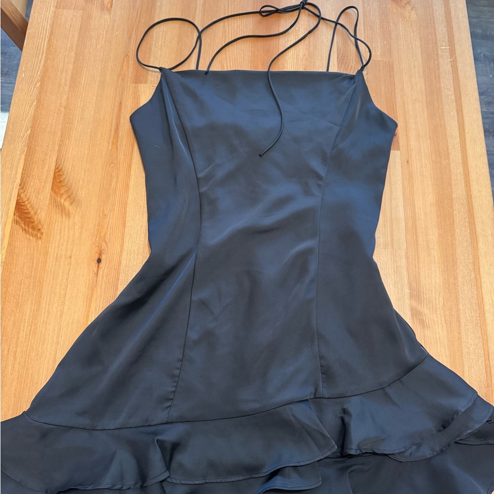 Forever 21 Black Ruffled Mini Dress